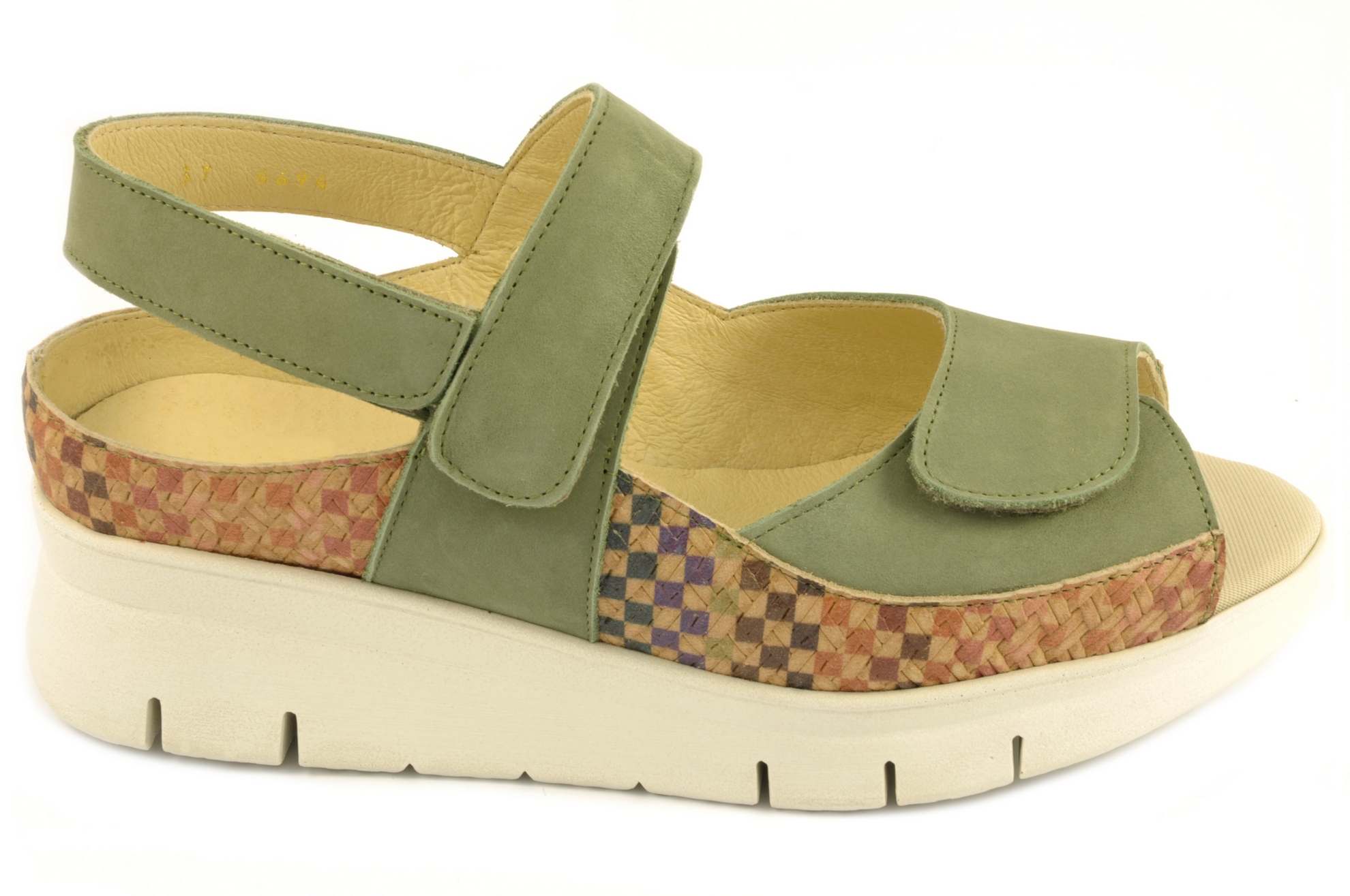 Rebajas Sandalia con velcro Calzado mujer Trimas PIEL CAQUI