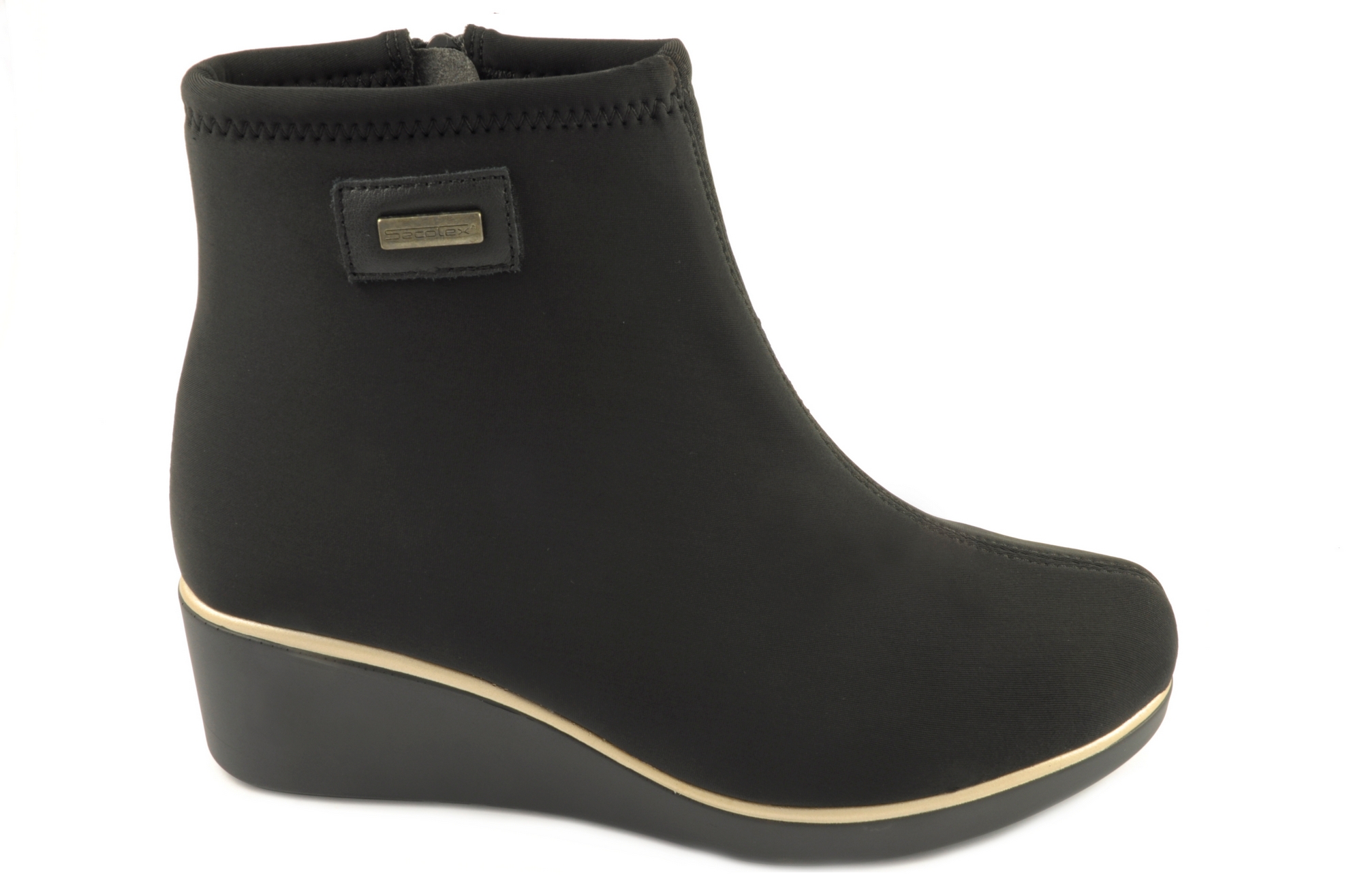 Rebajas BotÍn con cremallera Calzado mujer Doctor Cutillas LICRA NEGRO