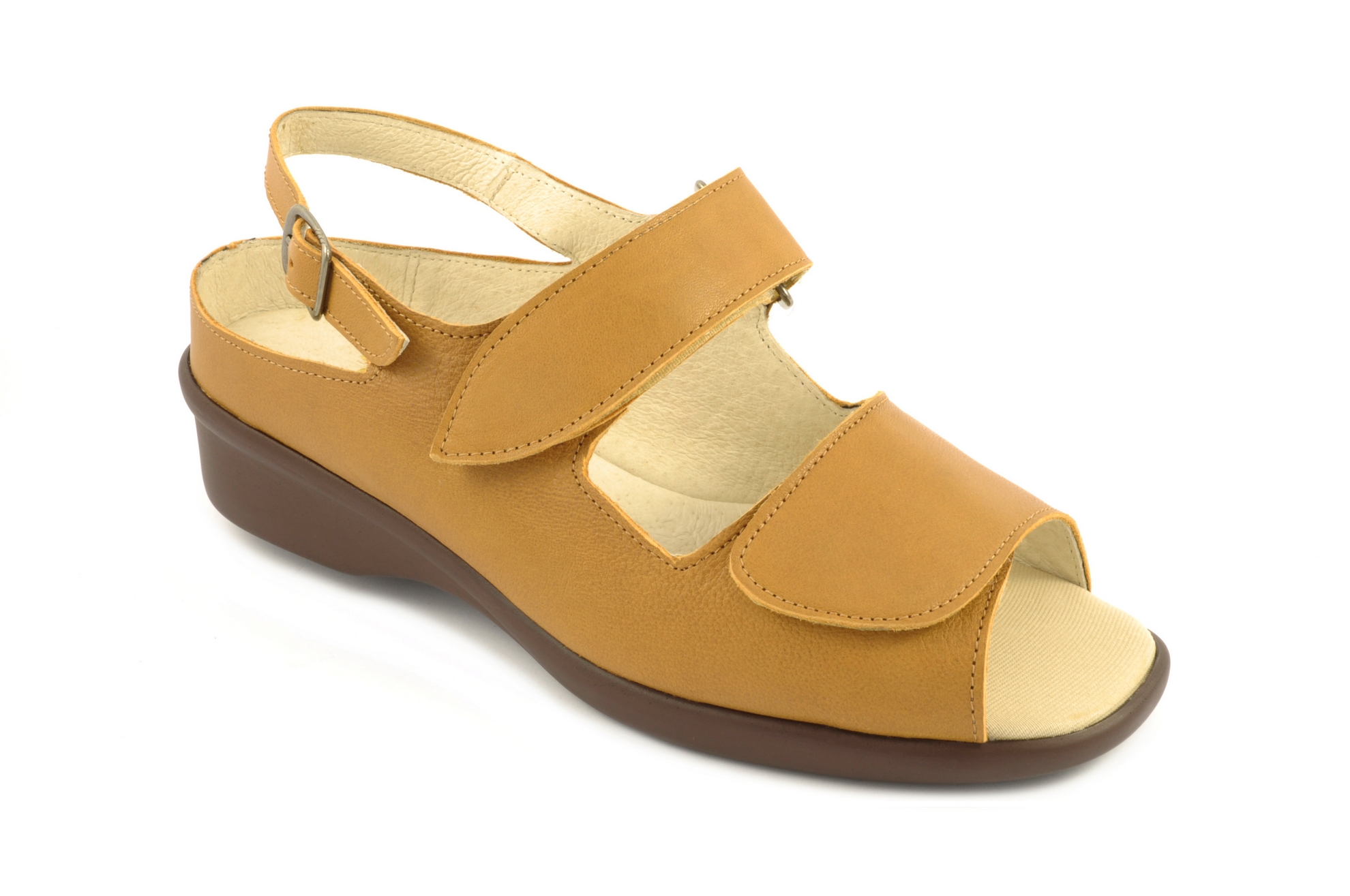 Sandalia con velcro Calzado mujer Trimas PIEL CAMEL