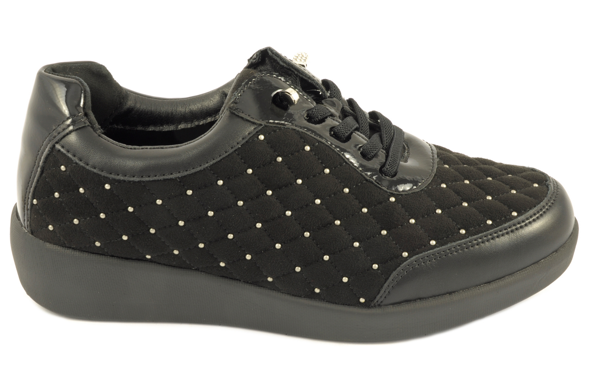 Rebajas Zapato con cordÓn elÁstico Calzado mujer Doctor Cutillas TEXTIL NEGRO