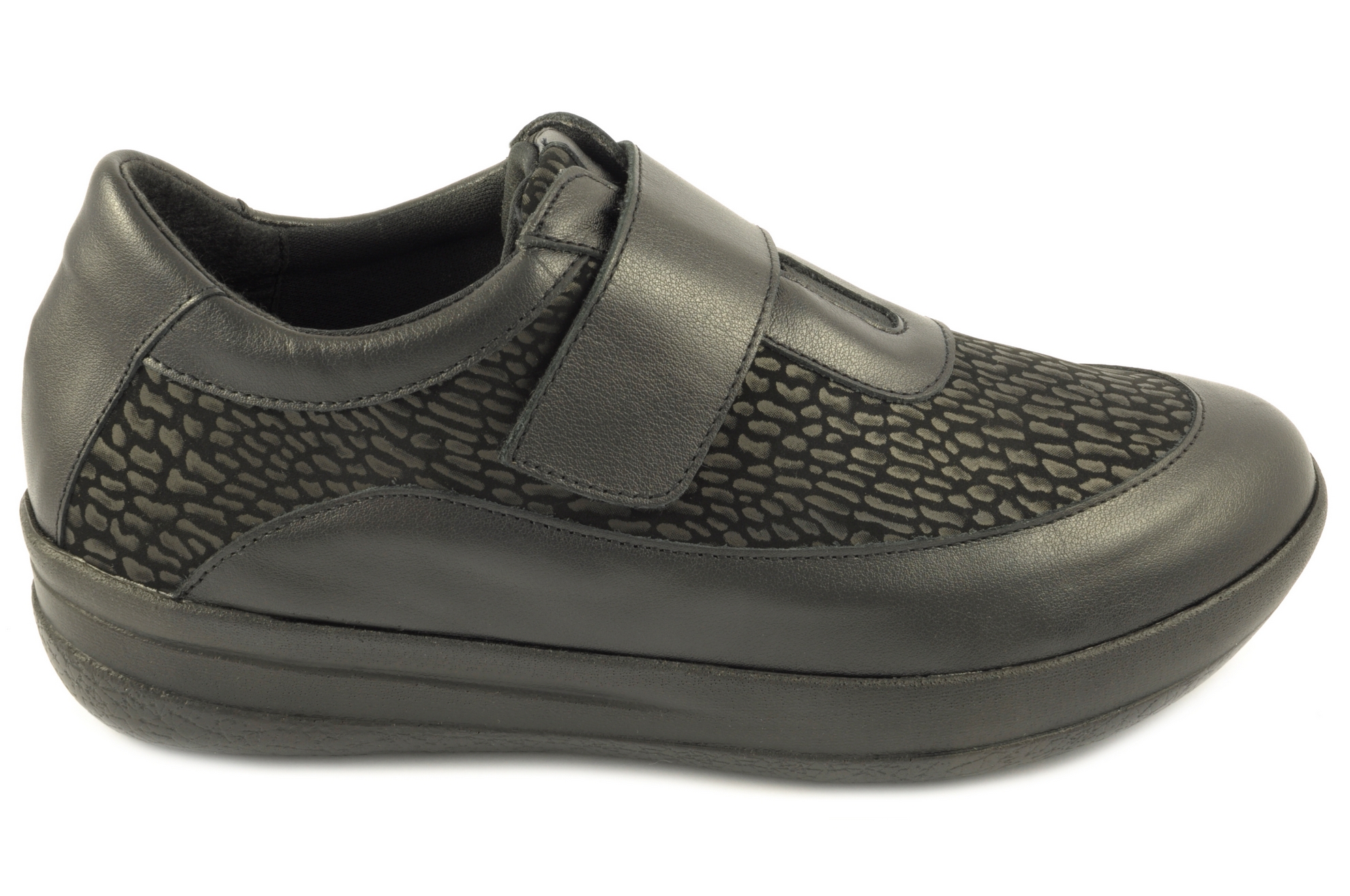 Zapato con velcro Calzado mujer Doctor Cutillas TEXTIL NEGRO