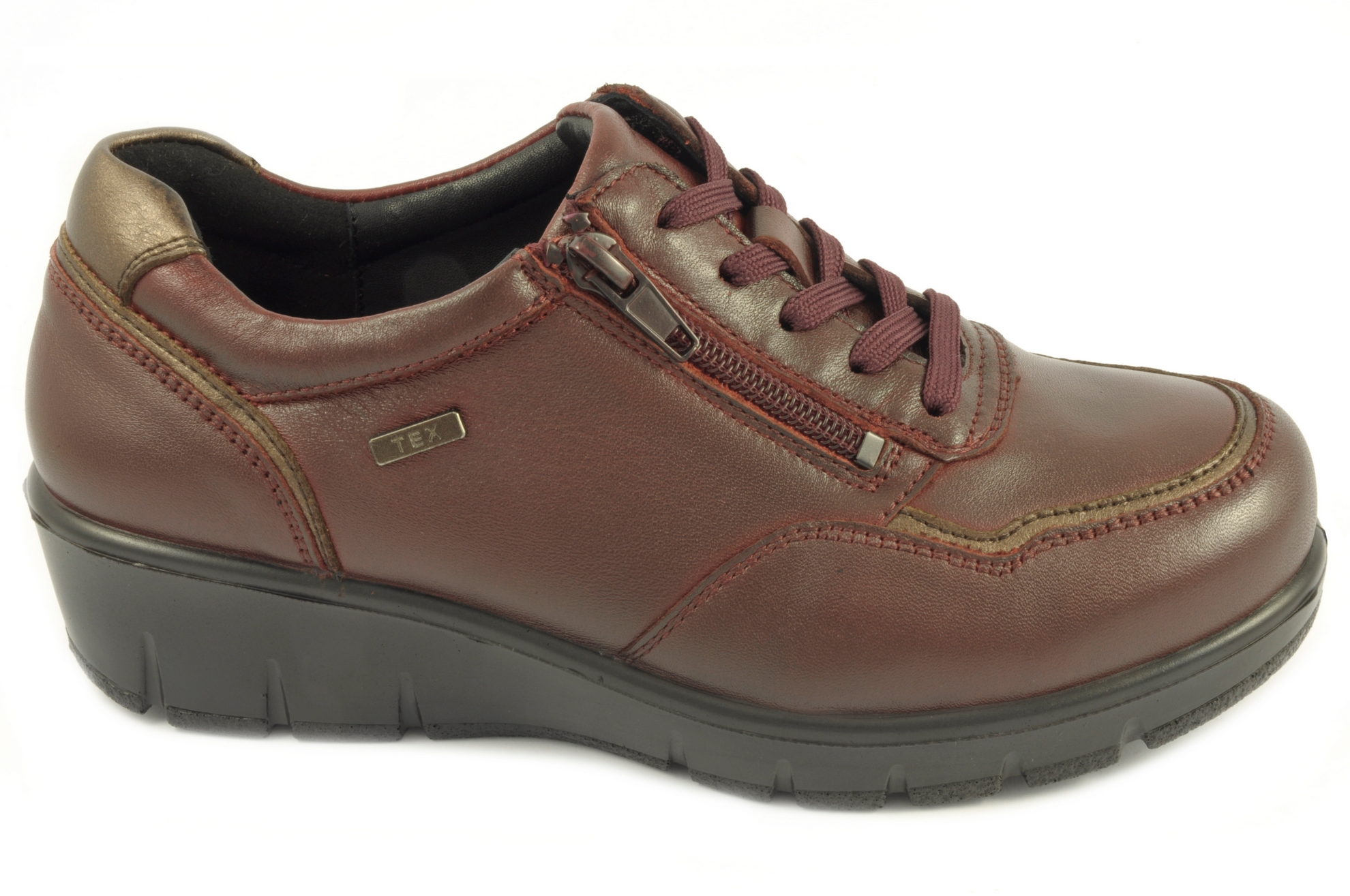 Rebajas Zapato de cordÓn/cremallera Calzado mujer G Comfort PIEL BURDEOS