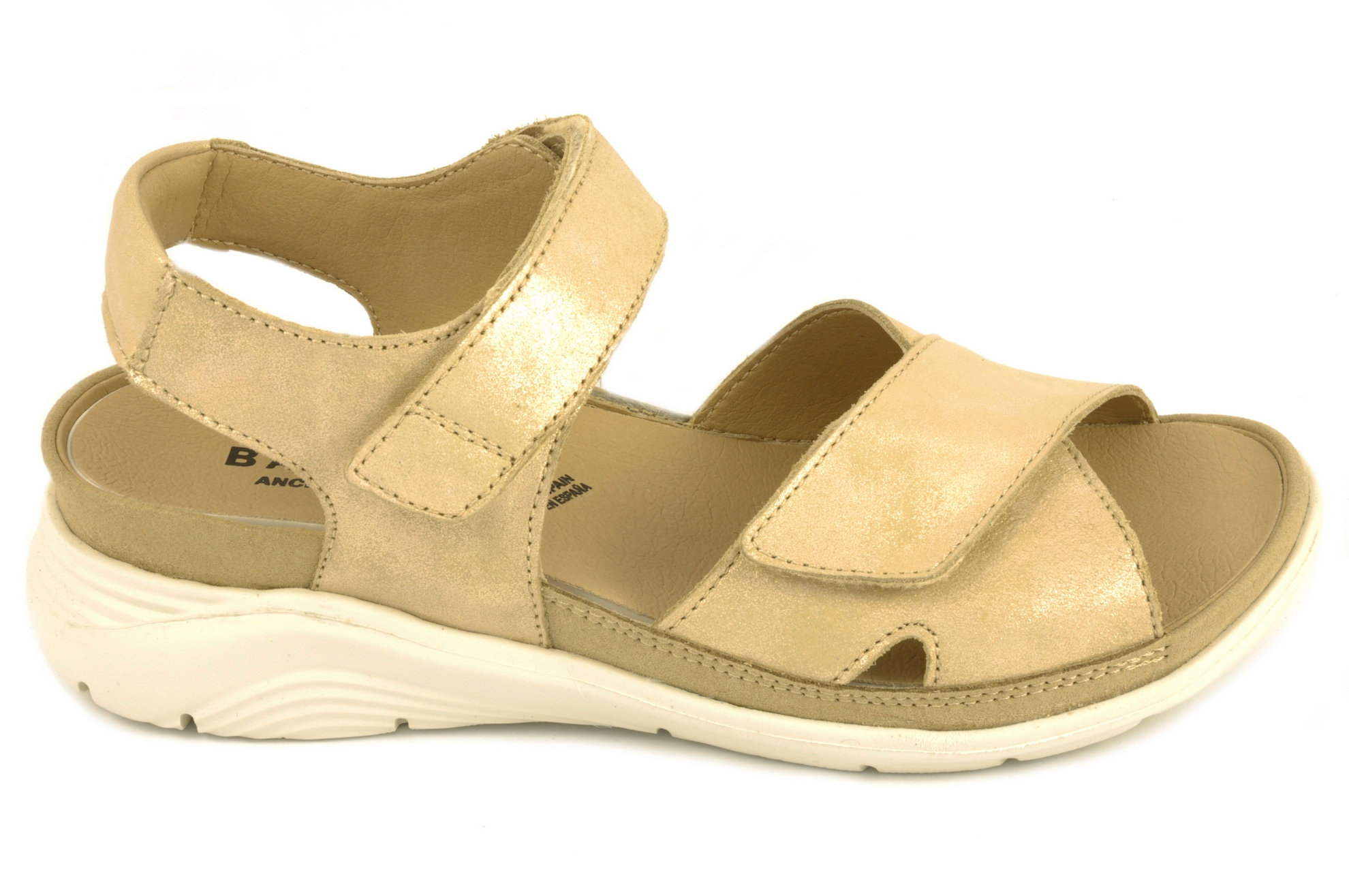 Sandalia con velcro Calzado mujer Baerchi PIEL DORADO