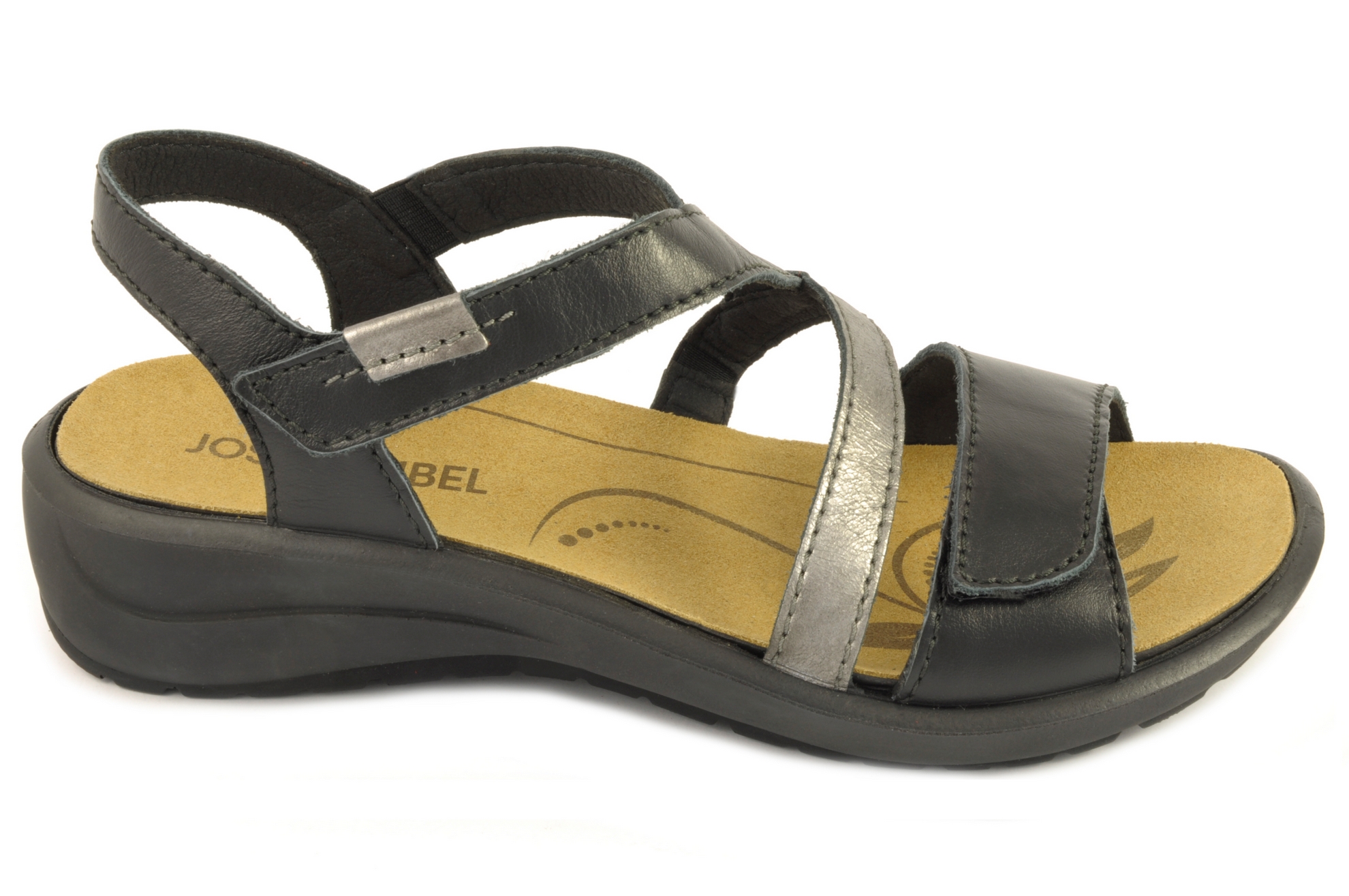 Sandalia con velcro Calzado mujer Josef Seibel PIEL NEGRO