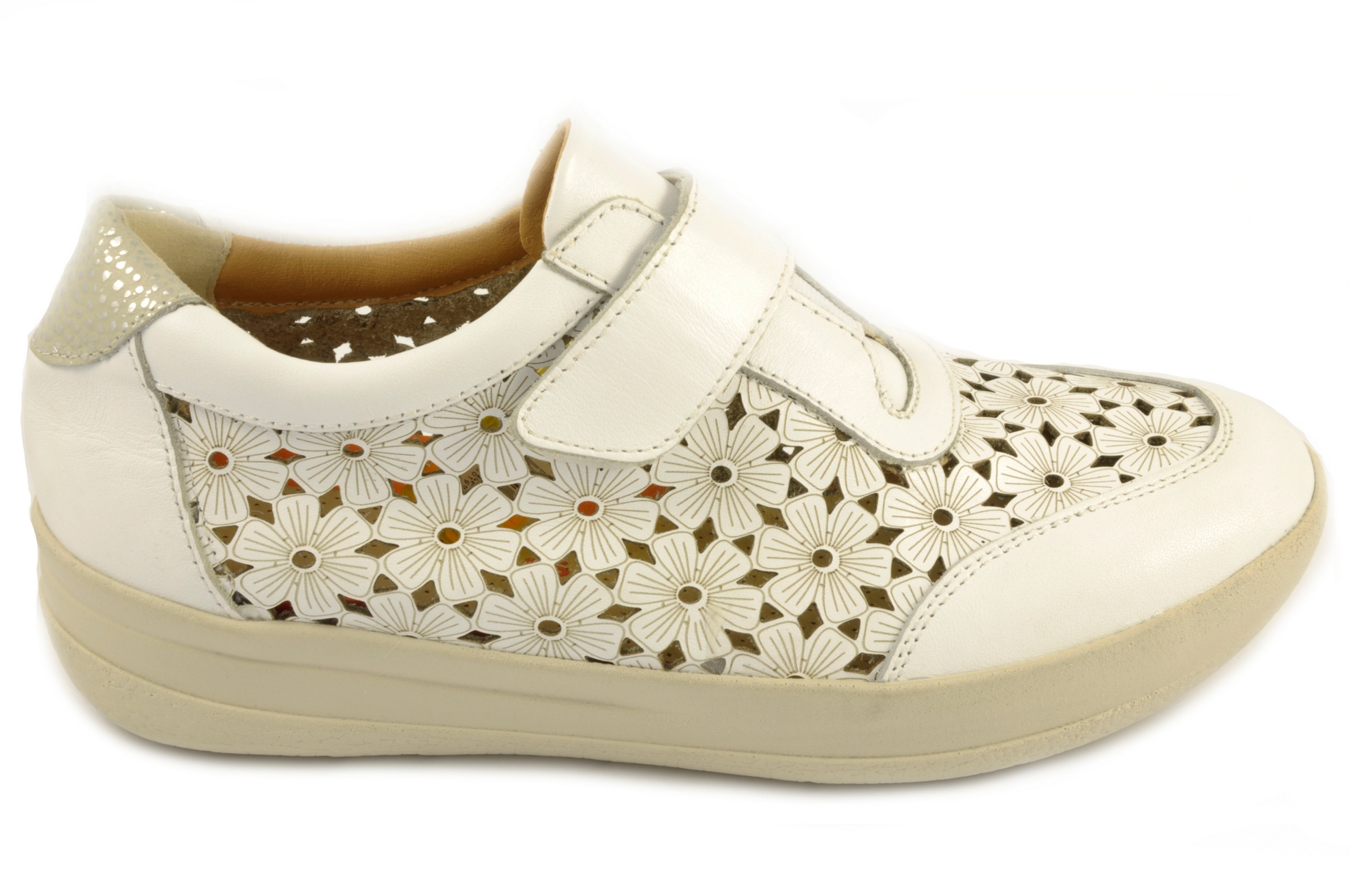 Zapato con velcro Calzado mujer Doctor Cutillas PIEL BLANCO