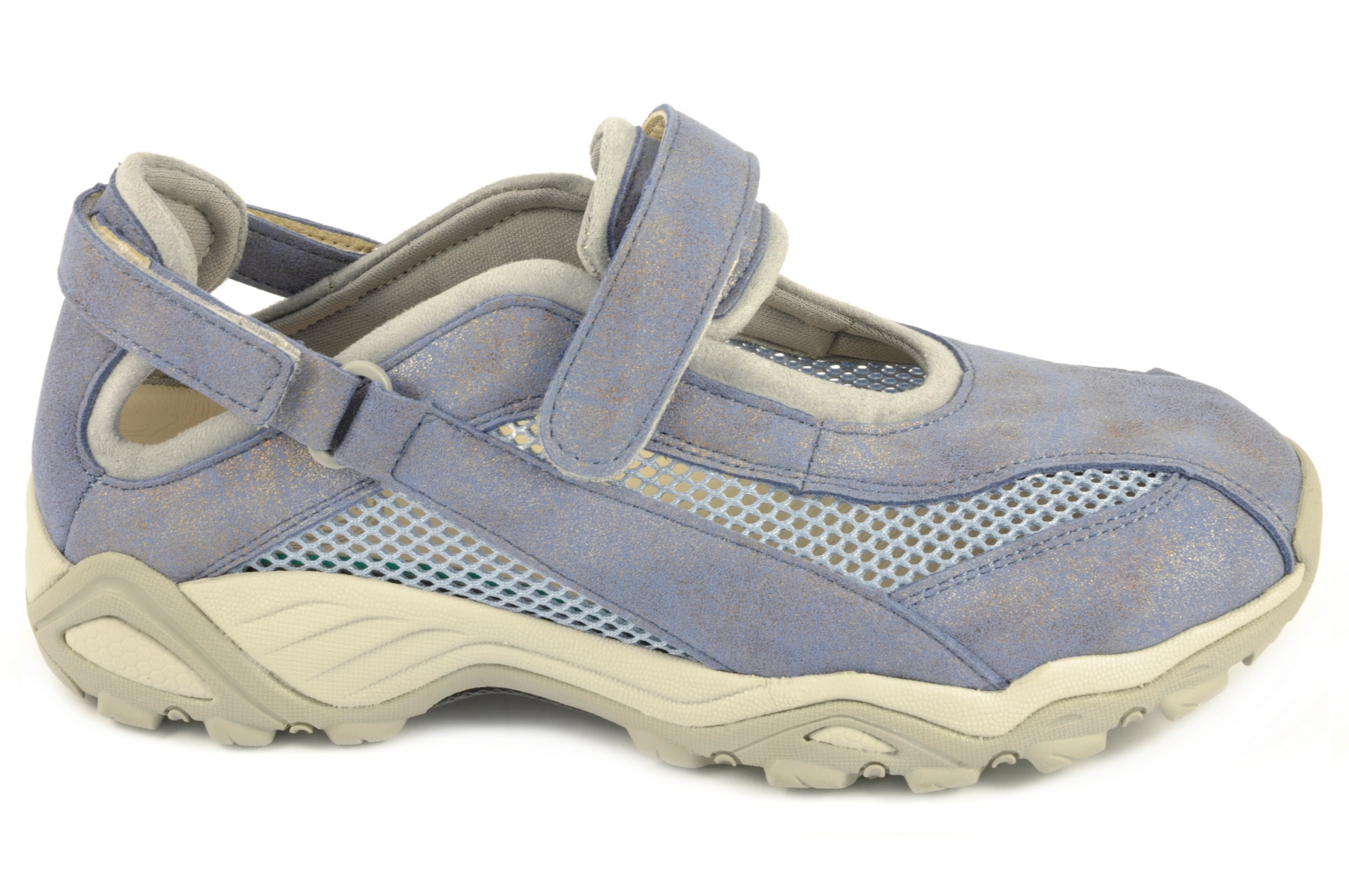 Zapato mercedes Calzado mujer G Comfort PIEL/TEXTIL AZUL