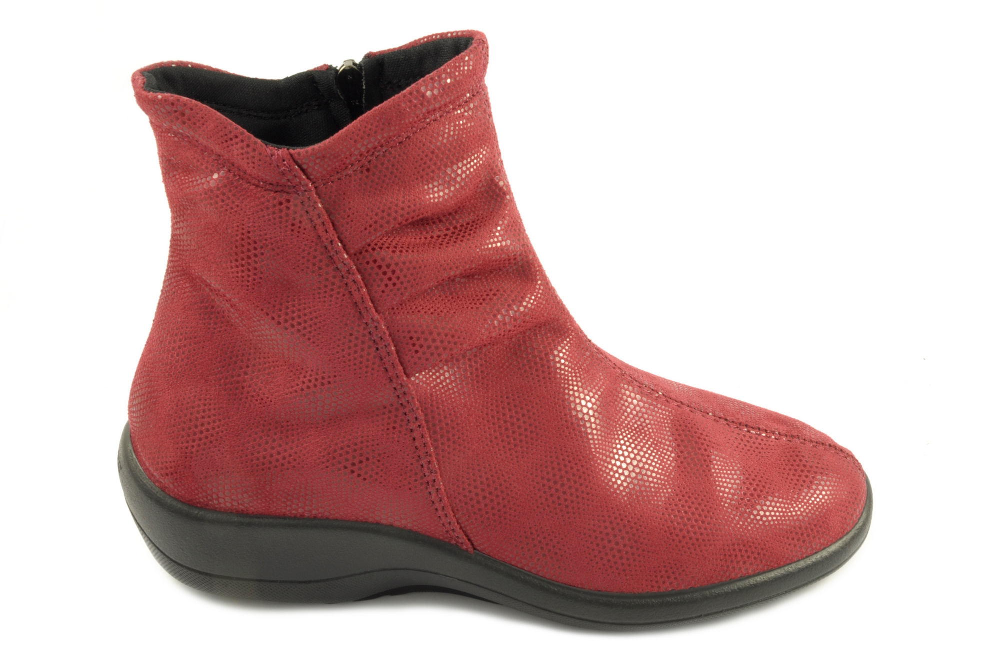 Rebajas BotÍn con cremallera Calzado mujer Arcopedico TEXTIL ROJO