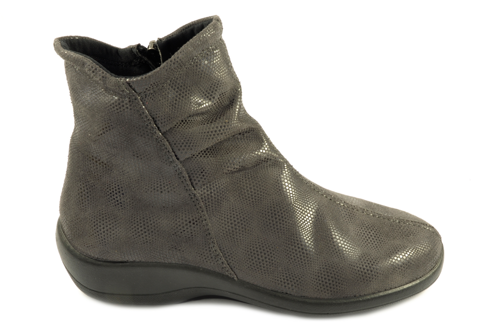 Rebajas BotÍn con cremallera Calzado mujer Arcopedico TEXTIL GRIS OSCURO