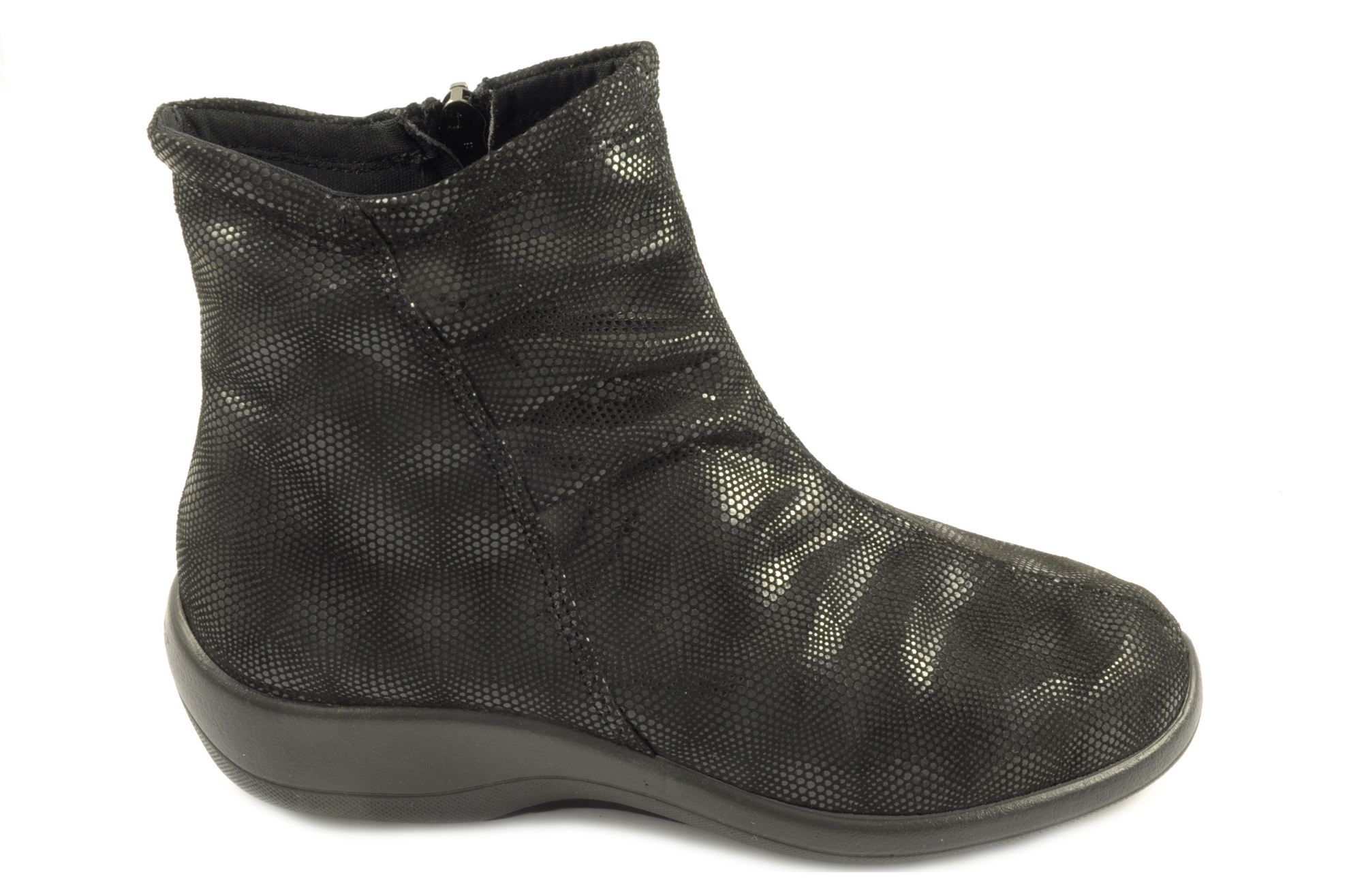 Rebajas BotÍn con cremallera Calzado mujer Arcopedico TEXTIL NEGRO