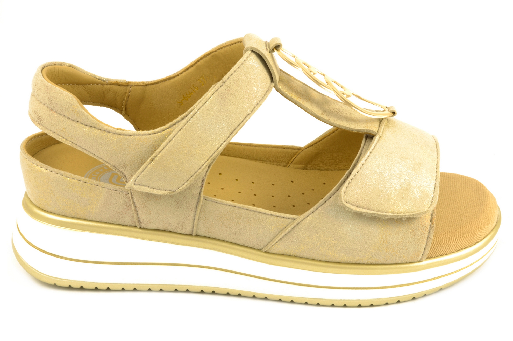 Sandalia con velcro Calzado mujer G Comfort PIEL DORADO