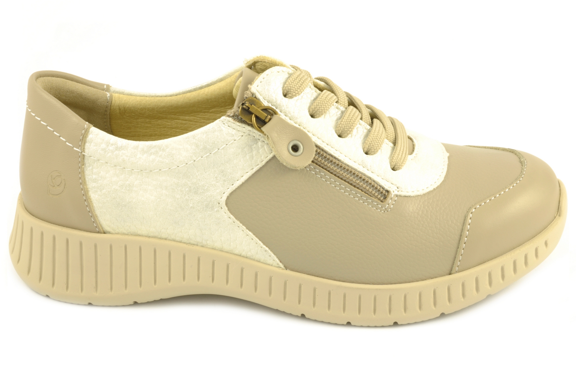 Rebajas Zapato de cordÓn/cremallera Calzado mujer Suave PIEL BEIGE