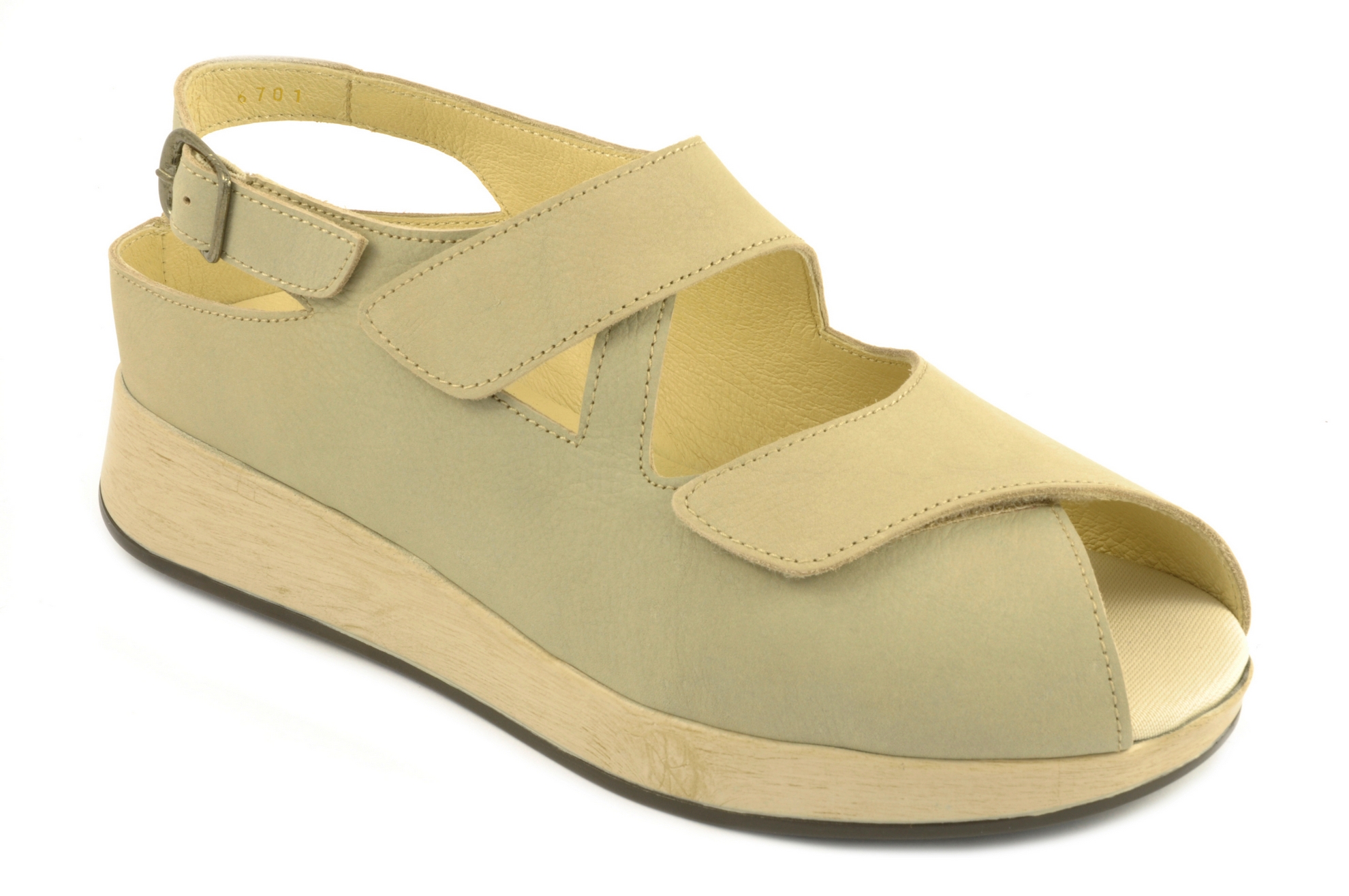 Sandalia con velcro Calzado mujer Trimas PIEL BEIGE