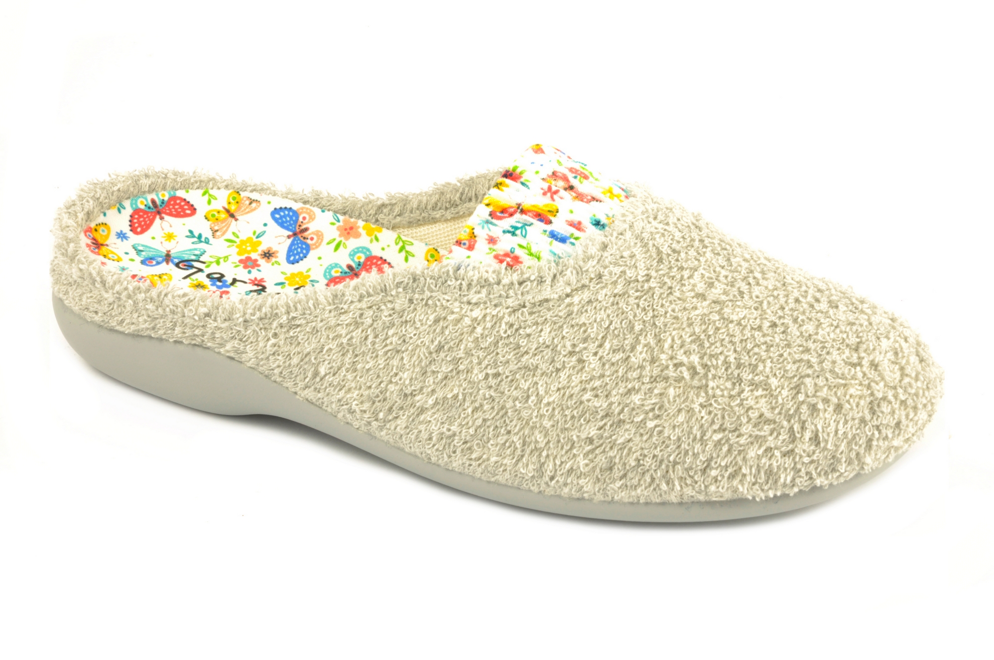 Zapatilla destalonada Calzado mujer Garzón TEXTIL GRIS PERLA