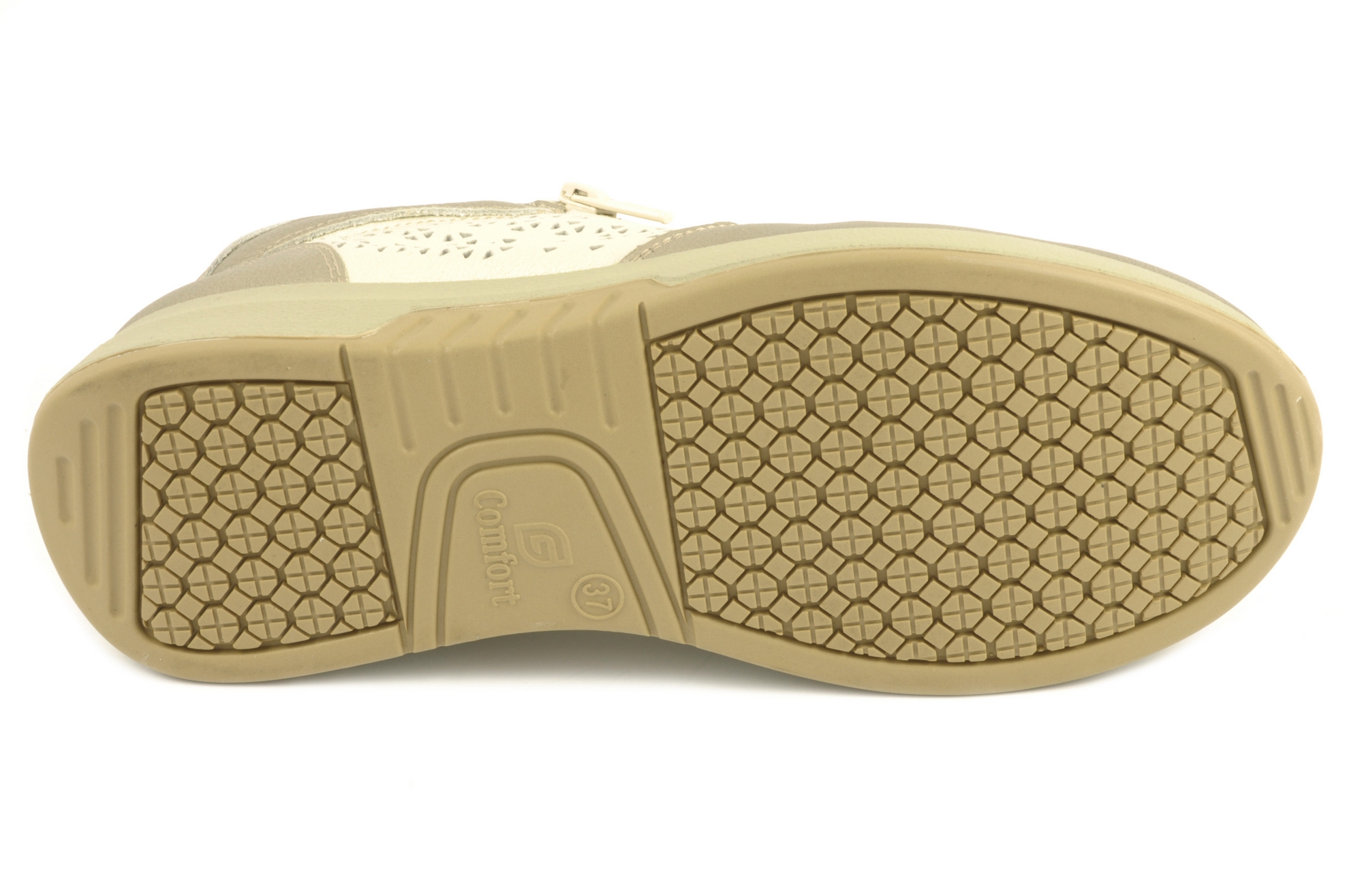 Zapato de cordÓn/cremallera Calzado mujer G Comfort PIEL BLANCO PLATEADO