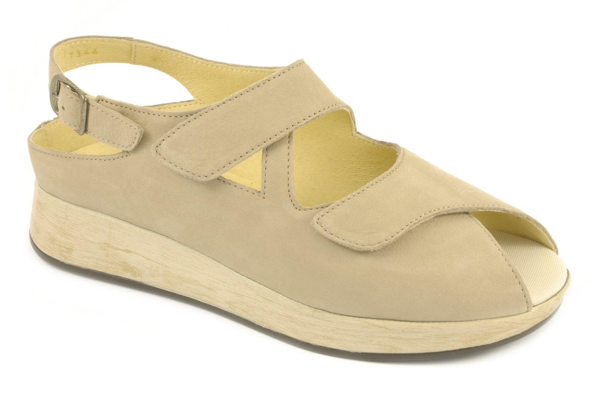 Sandalia con velcro Calzado mujer Miquel PIEL BEIGE