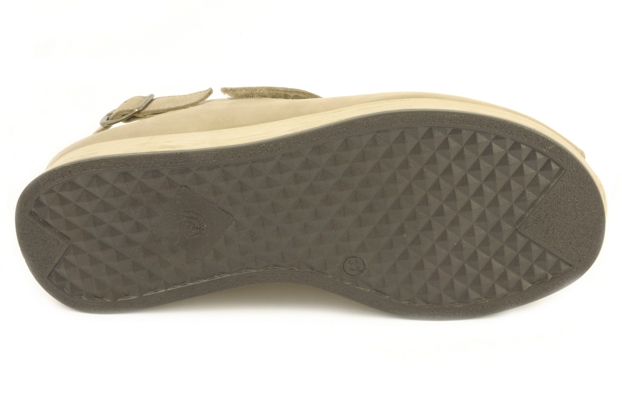 Sandalia con velcro Calzado mujer Miquel PIEL BEIGE