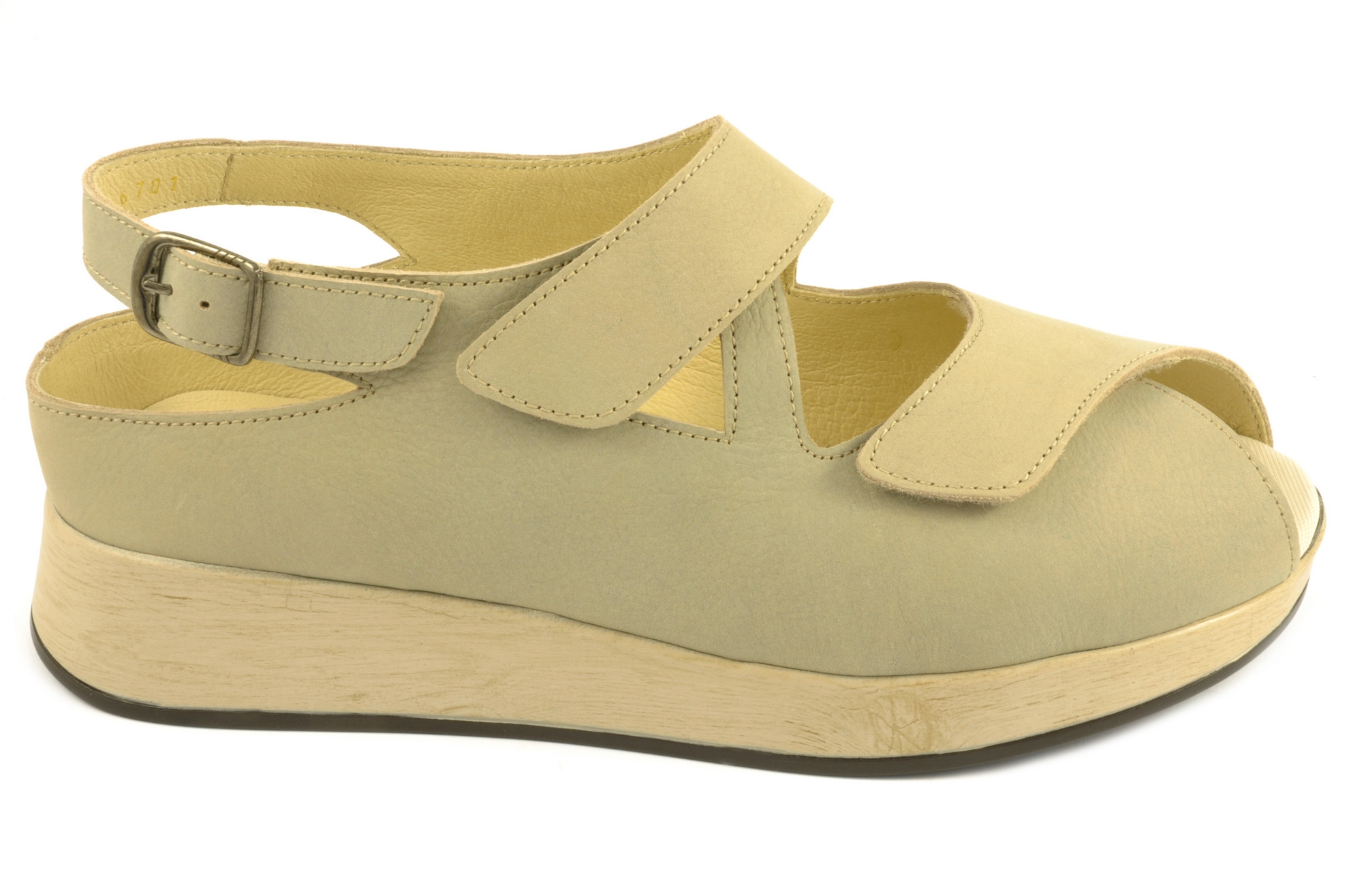 Sandalia con velcro Calzado mujer Trimas PIEL BEIGE