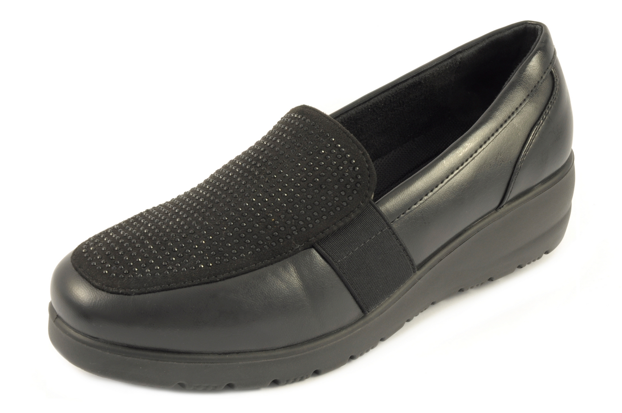 Rebajas Zapato mocasÍn/abotinado Calzado mujer Doctor Cutillas TEXTIL NEGRO