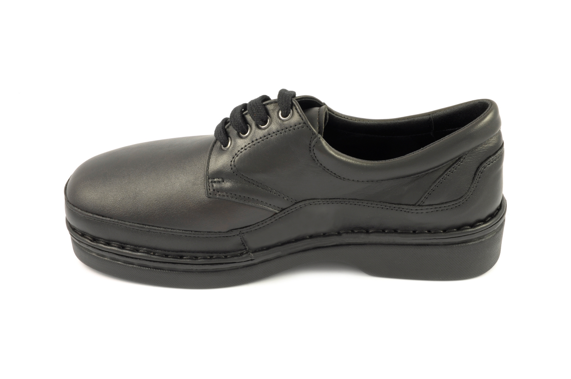 Zapato de cordones Calzado hombre calzaFarma PIEL/LICRA NEGRO