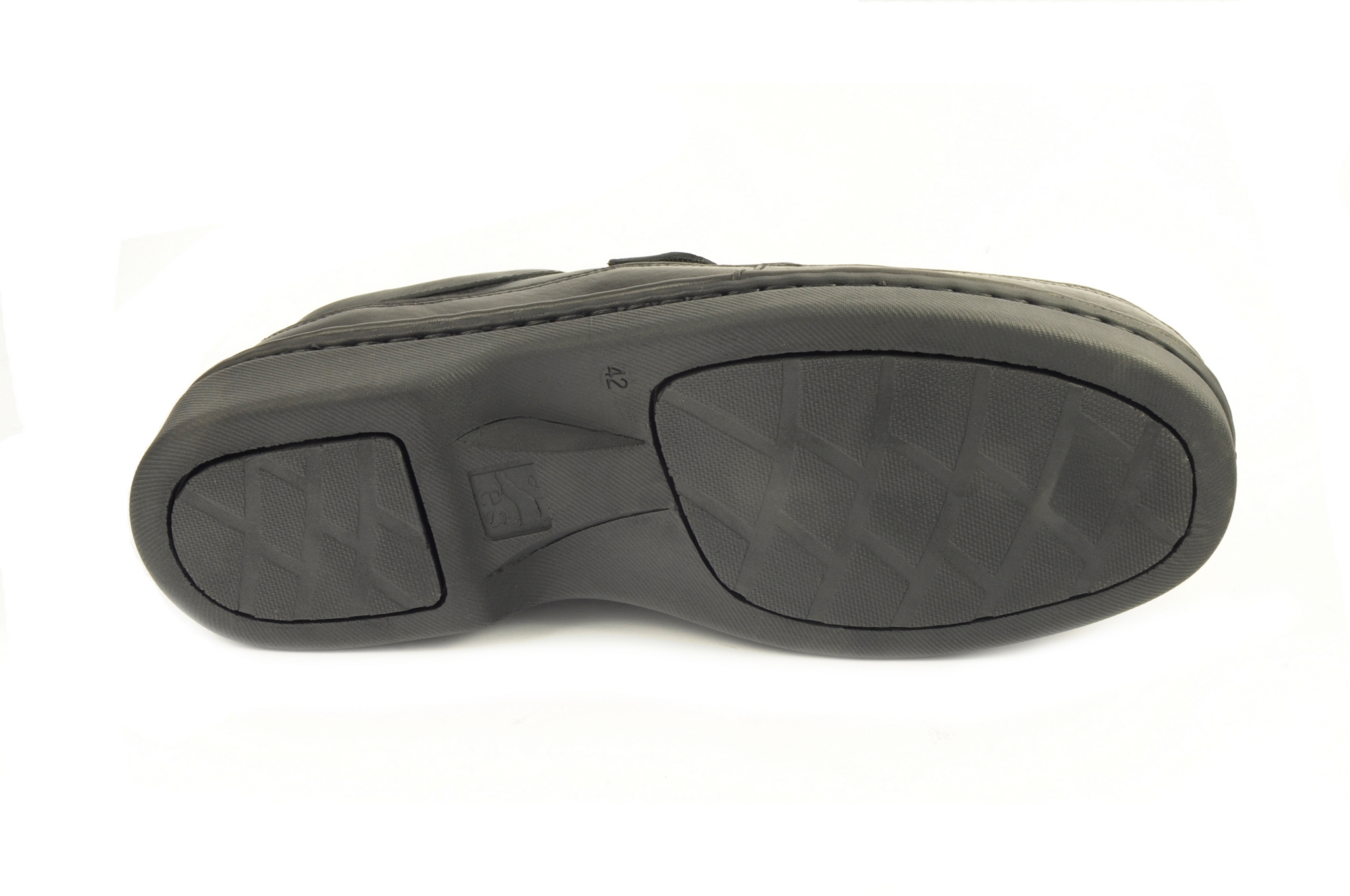 Zapato con velcro Calzado hombre calzaFarma PIEL/LICRA NEGRO