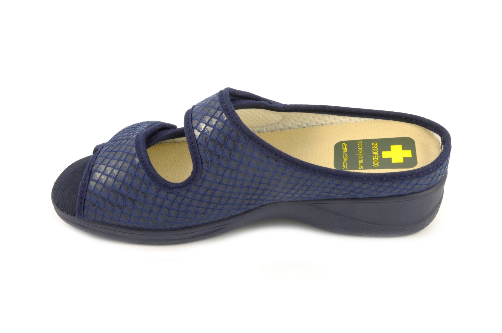Zapatilla abierta Calzado mujer Doctor Cutillas TEXTIL AZUL MARINO