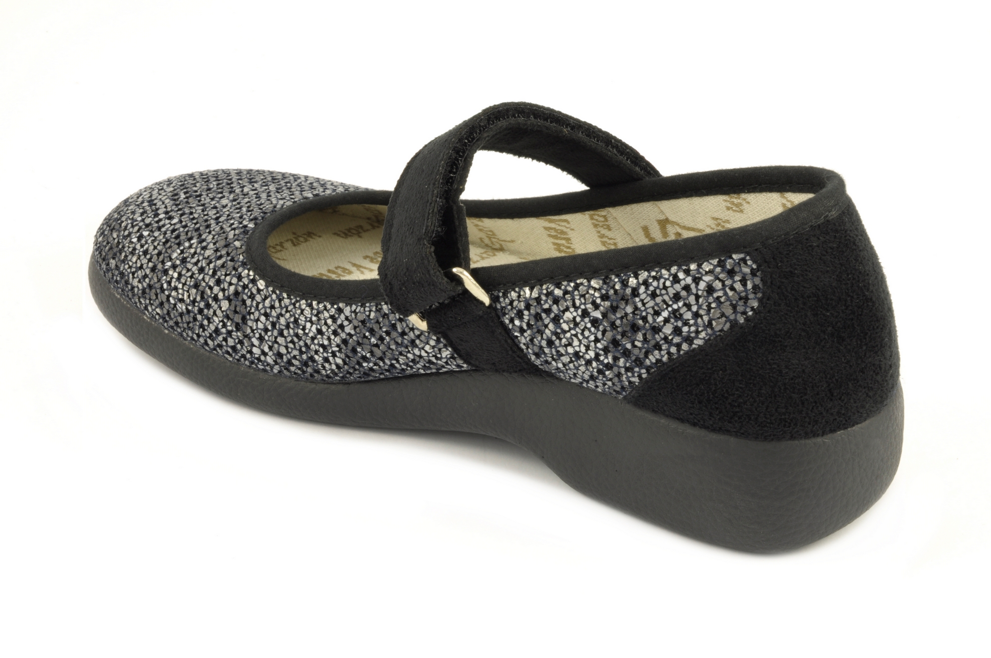Zapatilla mercedes Calzado mujer Garzón TEXTIL NEGRO