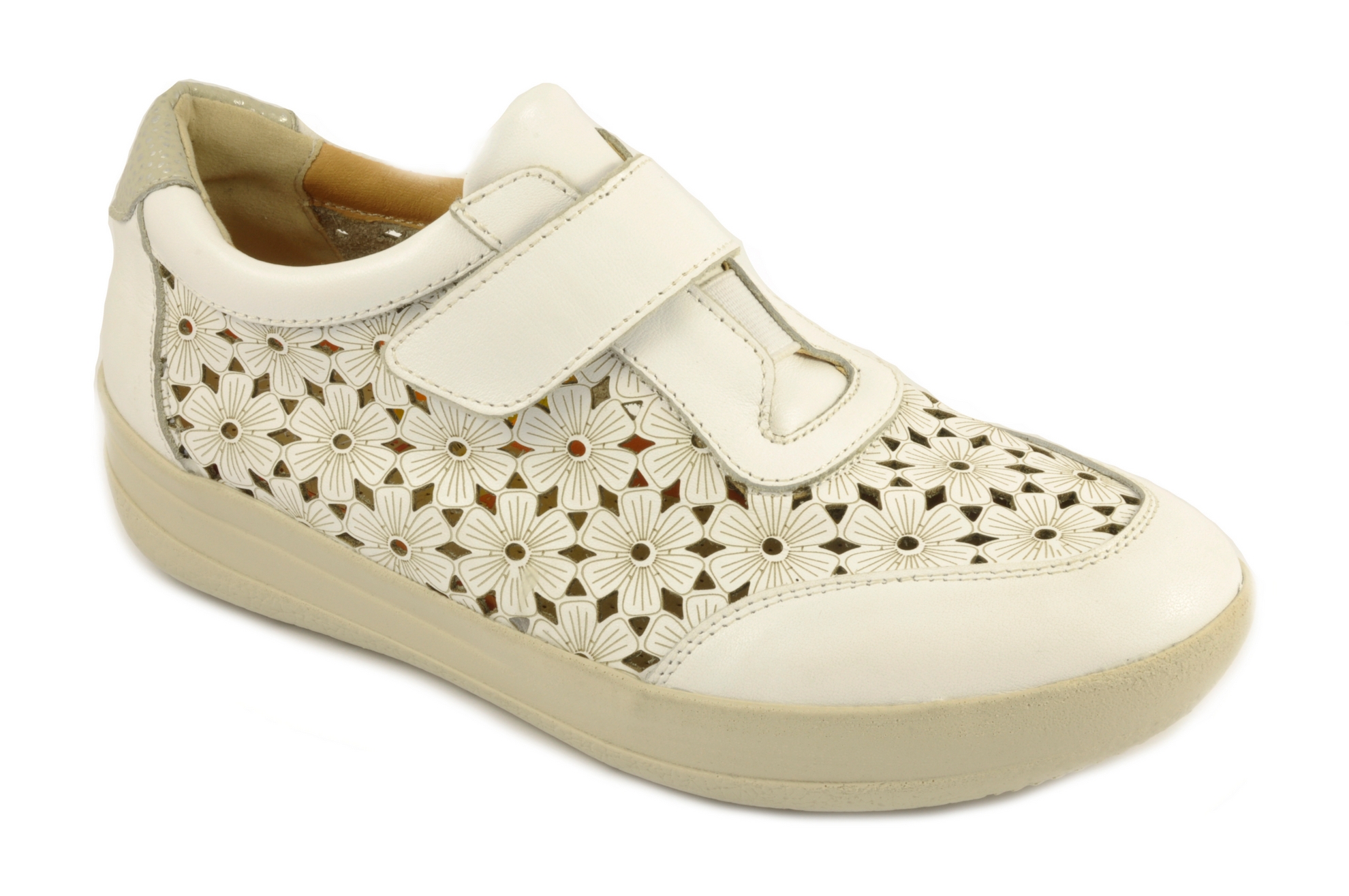 Rebajas Zapato con velcro Calzado mujer Doctor Cutillas PIEL BLANCO