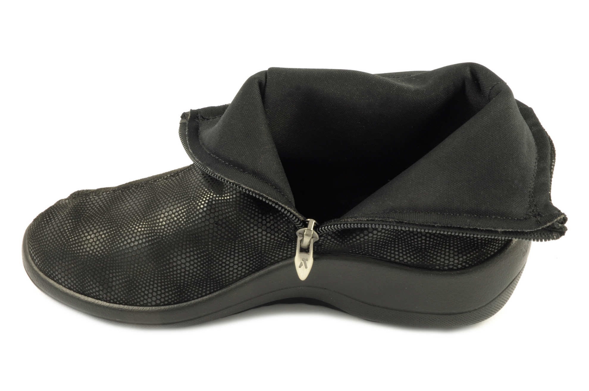 Rebajas BotÍn con cremallera Calzado mujer Arcopedico TEXTIL NEGRO