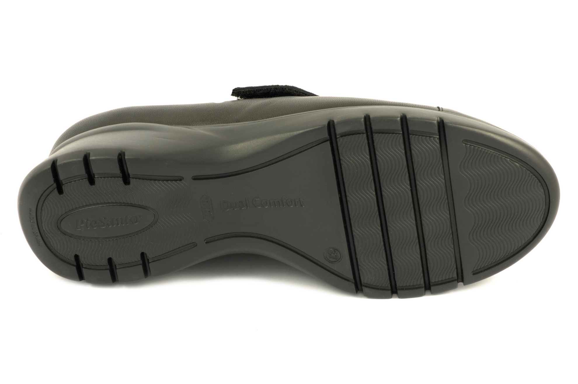 Rebajas Zapato con velcro Calzado mujer Pie Santo PIEL NEGRO