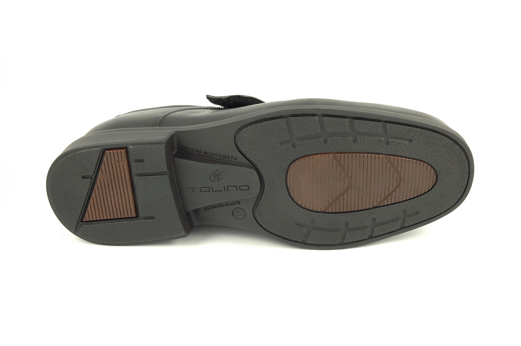 Zapato con velcro Calzado hombre Tolino PIEL NEGRO