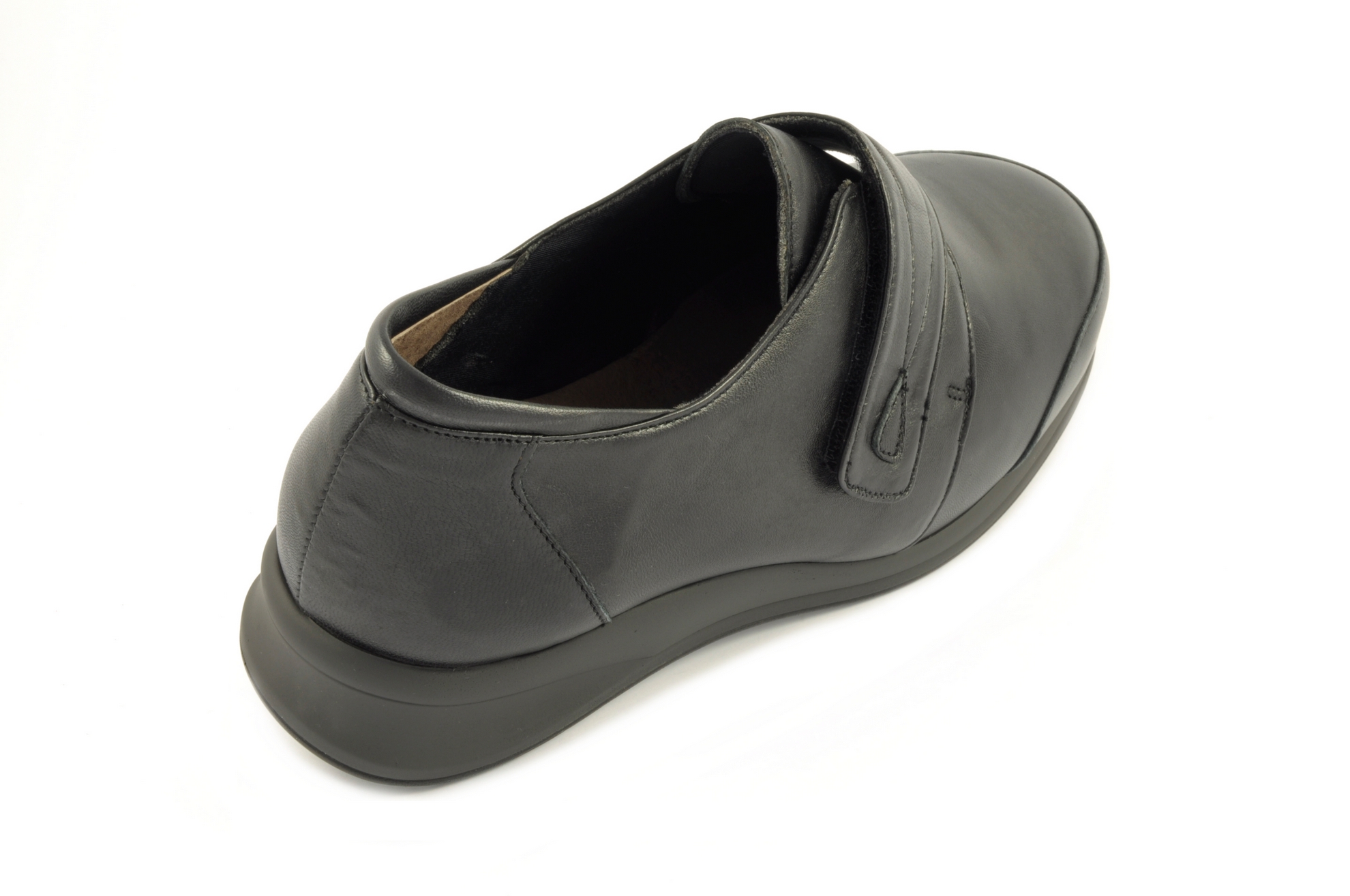 Zapato con velcro Calzado mujer Trimas PIEL/LICRA NEGRO