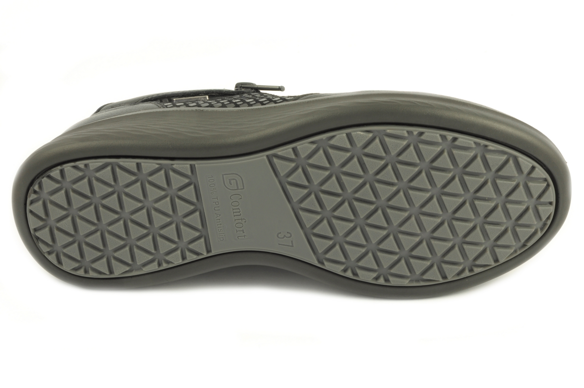 Zapato de cordÓn/cremallera Calzado mujer G Comfort PIEL/TEXTIL NEGRO