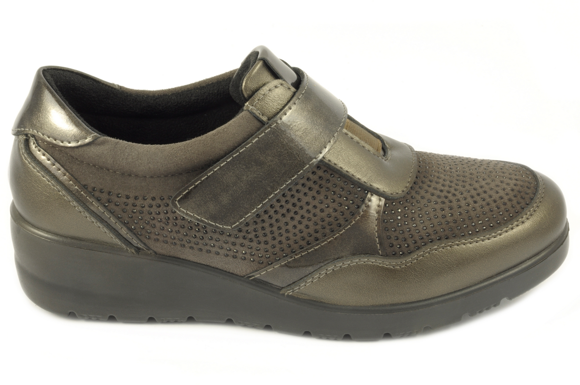 Zapato con velcro Calzado mujer Doctor Cutillas TEXTIL MUSGO