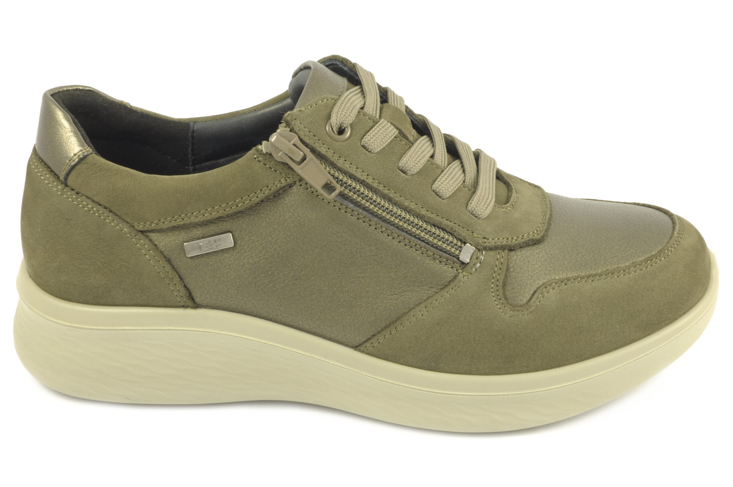 Zapato de cordÓn/cremallera Calzado mujer G Comfort PIEL/TEXTIL MARRÓN METALIZADO