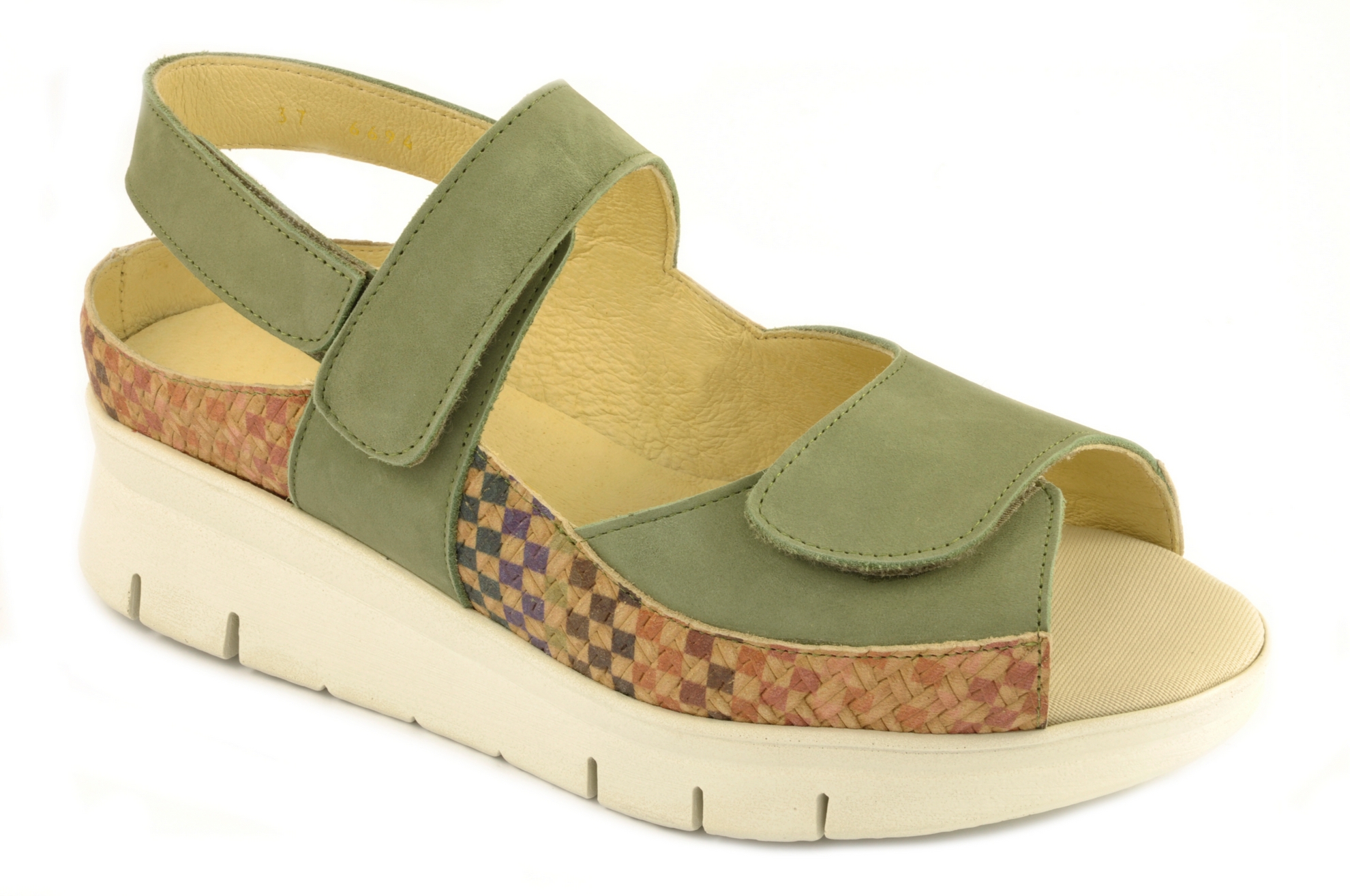 Rebajas Sandalia con velcro Calzado mujer Trimas PIEL CAQUI