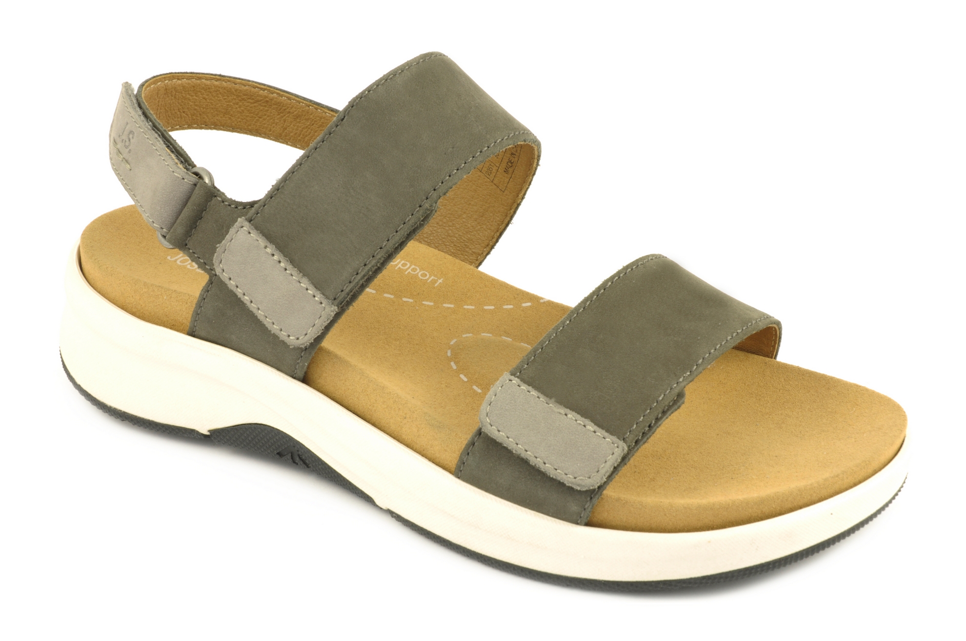 Rebajas Sandalia con velcro Calzado mujer Josef Seibel PIEL GRIS OSCURO